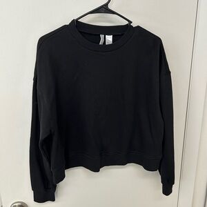H&M Black Oversized Long Sleeve Sweatshirt